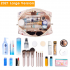 Large Makeup Bag Zipper Pouch Travel Cosmetic Organizer for Women and Girls (Large, Beige Bird)